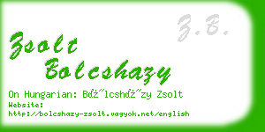 zsolt bolcshazy business card